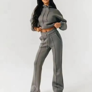 Vente en gros OEM top court unisexe à capuche costume de jogging manches longues mode de rue imprimé technique grande taille saison d'hiver bas quantité minimale de commande - Product Image 5