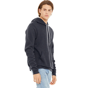 Sweat-shirt unisexe à capuche, bleu marine foncé, coupe classique, 100% coton, doublure en polaire respirante, pull décontracté avec poche avant - Product Image 2