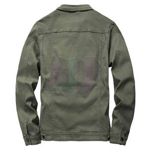 À la mode hommes jean veste avant Logo Premium 100% coton respirant coupe-vent élégant Street Look confortable sensation pour une tenue décontractée - Product Image 2