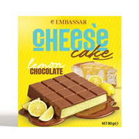 Barra de Chocolate Sólida de Alta Calidad con Sabor a Pastel de Queso, Postre Premium, Sabor Gourmet, 12 Meses de Duración