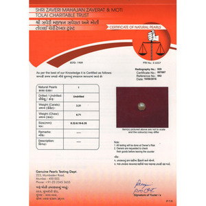 สร้อยคอมุกบาร็อคธรรมชาติ (3.21 กะรัต)-สีขาวและชมพู - Product Image 4