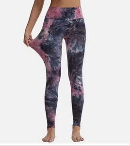 Mallas sin costuras melocotón Hip Tie Dye Fitness Leggings cintura alta mujeres deportes gimnasio entrenamiento Yoga pantalones con cierre de cintura elástica - Product Image 5