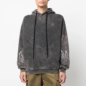 Sweats à capuche délavés surdimensionnés personnalisés 100% sweats à capuche en coton sweats à capuche délavés à la pierre - Product Image 2