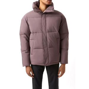 Chaqueta acolchada personalizada de invierno 2022 para hombre, venta al por mayor, Abrigo con capucha de lona de talla grande para mantener el calor - Product Image 1