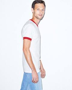 Ringer en coton biologique T-shirts pour hommes 5.4 oz 100% Cotton Ringer Tee T Shirts Anders Ringer Tee Shirt pour hommes - Product Image 4