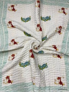 Nueva llegada bloque de mano 100% algodón reversible impreso bebé Kantha edredón para bebé suave Kantha - Product Image 3