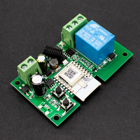 Interruptor de Relé Inteligente Zigbee WiFi de 7-32V y 1 Canal - Control Remoto RF de 7-32V y 433MHz Compatible con la Aplicación Smart Life, Tuya y Alexa