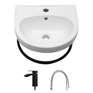 Free Shipping USA Stock White Ceramic Wash Basin Wall Hung Art Basin Modern <strong>Bathroom</strong> <strong>Sinks</strong> Wall Mount Hand Washing <strong>Bowl</strong> - Product Image 2