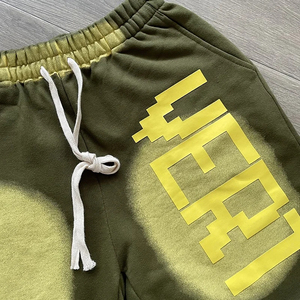 Pantalones Cortos de Verano 2025 OEM, Estilo Francés, Tejido Grueso, 100% Algodón, Impresión Serigrafiada, Estilo Urbano, Lavado Ácido Decolorado al Sol para Hombre - Product Image 4