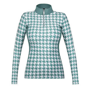 Protección UV de alta calidad para montar a caballo, carreras, espectáculo, camisa de manga larga, equitación ecuestre, media cremallera, camiseta superior para montar a caballo - Product Image 1