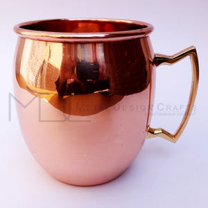 Artesanía india con precios bajos Mule Mug Pulido en relieve con mango de cobre para agua potable con alta calidad - Product Image 5
