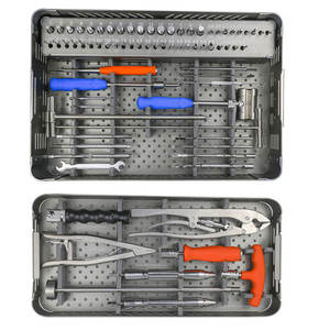 Juego de Instrumentos Manual Reutilizable para Reemplazo Total de Articulación de Rodilla, Juego de Instrumentos Femorales para Articulación de Cadera y Rodilla, Acero Inoxidable Estándar - Product Image 1