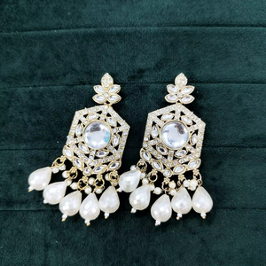 Boucles d'oreilles Kundan en alliage traditionnel Inde Bijoux pour femme - Product Image 1