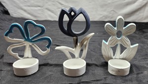 Bougeoirs en aluminium faits à la main de noël multicolore fleur formes d'animaux verre pour la décoration de la maison bougeoirs en métal - Product Image 3