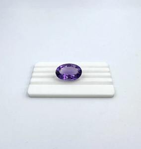 พลอยอเมทิสต์ธรรมชาติผ่านการรับรองแบบหลวม1ชิ้นตัดทรงรีสีม่วงเจียระไนโดยไม่ผ่านการบำบัดสำหรับเครื่องประดับ - Product Image 2
