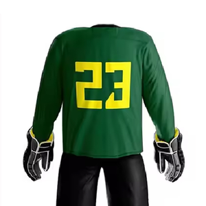 Nouveaux ensembles d'uniformes de hockey sur glace personnalisés à impression numérique, 100% polyester respirant, écologique, antibactérien, nom d'équipe personnalisé - Product Image 4