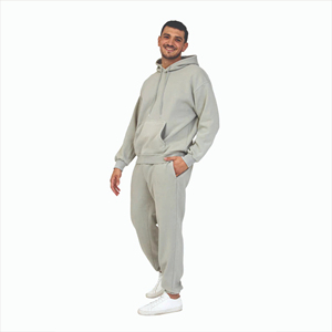 Costume de jogging avec logo imprimé personnalisé direct de l'usine survêtement en coton et polyester ensemble de survêtements et sweats à capuche épais et lourds pour hommes - Product Image 3