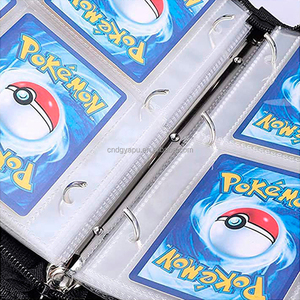 แฟ้มใส่การ์ด 3 ห่วง แบบมีซิป 4 ช่อง <span class=keywords><strong>50</strong></span> หน้า พกพาสะดวก สำหรับสะสมการ์ดเกม กีฬา TCG และการ์ดแลกเปลี่ยน - Product Image 5