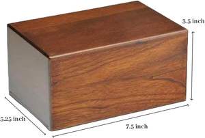 Wooden Urn <b>Box</b> for Human Ashes, Cremation Funeral Urns <b>Box</b>, Decorative <b>Pet</b> <b>Memorial</b> Cats Infant Adult Urn, Keepsake - Product Image 3