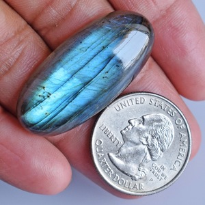 Labradorita ovalada de cristal Natural, piedra labradorita pulida de primera calidad, labradorita azul Natural - Product Image 3