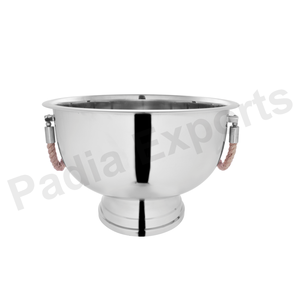 Cuve à vin classique en acier inoxydable argenté avec poignée unique Capacité de 16 oz pour seaux à glace ou bacs à boissons - Product Image 1