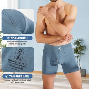 Ropa interior ultra cómoda para hombre, Bóxer transpirable que absorbe la humedad con mosca, moldeador de ropa interior multipaquete - Product Image 5
