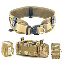 Ceinture tactique décontractée réglable avec boucle à verrouillage automatique en alliage robuste, personnalisable, en tissu nylon résistant, système de sécurité pour le camping et la randonnée