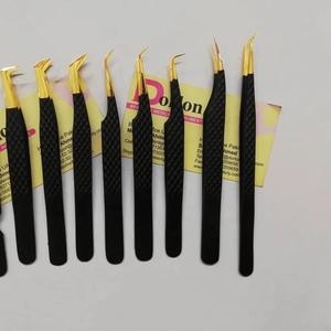 Agarre de diamante Diferentes estilos de pinzas para pestañas Pinzas para pestañas con logotipo personalizado de acero inoxidable Pinzas para extensiones de pestañas con volumen - Product Image 3