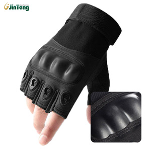 Taktik eldiven taktik sert Knuckle bisiklet motosiklet sürme Anti-Cut eldiven yarım parmak spor savaş eldiven - Product Image 6