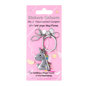 Portachiavi in Metallo Unicorno Einhorn, Gadget Personalizzati per Aggiungere un Tocco Magico ai Tuoi Oggetti - Product Image 2