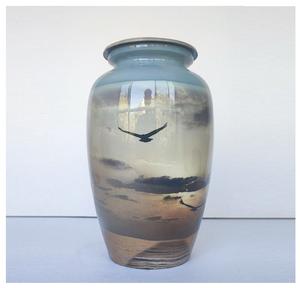 Urnas Funerarias de Aluminio Decorativas de Alta Calidad, Estilo Americano, Personalizadas, para Cenizas de Humanos y Mascotas, Opciones de Color Personalizadas - Product Image 1