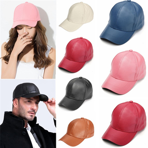 Gorra y sombrero de cuero Pu liso clásico para mujer y hombre, gorra de béisbol en blanco a la moda, clásica - Product Image 2
