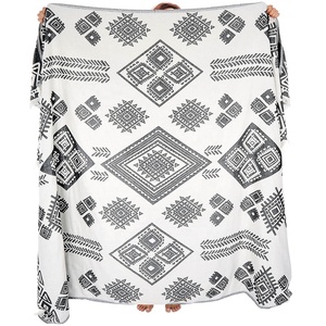 Couverture tissée en gros personnalisée pour la décoration intérieure Couverture Jacquard douce pour canapé-lit Salon Chambre à coucher - Product Image 2