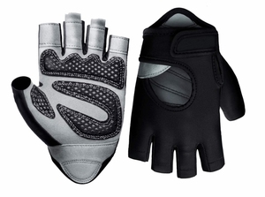 Gants de cyclisme d'été en néoprène demi-doigts Protection UV Antidérapant Entraînement en salle de sport Conception de logo personnalisée - Product Image 2