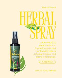 Samleethong Thai Spray à base de plantes traditionnelles Os de poulet à os noirs Extrait de plante de fougère Soulagement naturel des douleurs Soutien OEM - Product Image 6