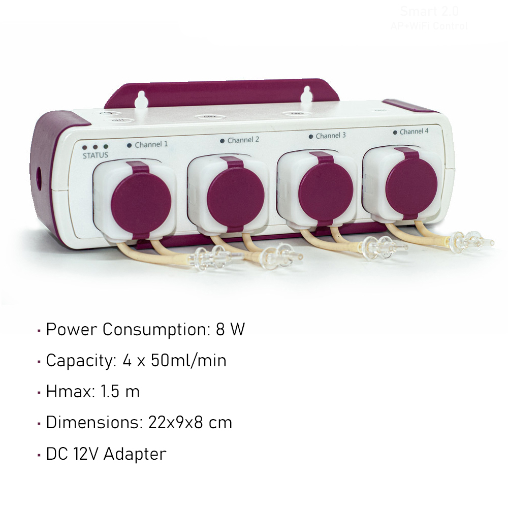 Jebao Smart Doser MD-4.4 冷凍魚タンク用自動ドーズポンプ 4 x 50ml/min