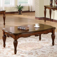 Table basse de style classique durable de qualité supérieure, design traditionnel en teck pour salon, maison, villa ou appartement
