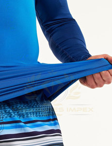 Bjj Mma Jiu Jitsu Diseña tu propio estampado personalizado de manga larga Rash Guard protección UV que absorbe la humedad Spandex/Nylon hombres - Product Image 5