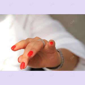 Bague de fiançailles flottante à Double Chevron, Top Moissanite indien, nouveau Design, bague de mariage, prix d'usine en gros, pour le vendeur - Product Image 2