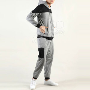 Conjunto de chándal de algodón personalizado para hombre, ropa de calle, cuello con capucha, estampado de patrón sólido, nuevo diseño de invierno, chándales al por mayor a granel - Product Image 2