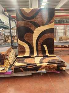 Tapis Adiva turc en polyester shaggy, tissé jacquard, fabriqué à la machine, à poils longs, rembourré, réversible, lavable, avec support antidérapant en jute - Product Image 3