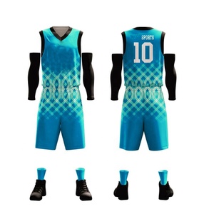 Vente en gros Maillot de basket-ball uniforme OEM logo personnalisé grande taille haute qualité 100% polyester unisexe - Product Image 5