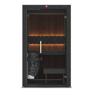Sauna Tradicional Interior para 2 Personas Aspen ThermoAspen, Acabado Negro, Frente de Vidrio, Madera de Hemlock Sólida, Calentador de 6kW, 1 Año de Garantía - Product Image 1