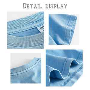 Nueva Camiseta corta con estampado para mujer, camiseta informal holgada lisa con lavado ácido para mujer, camiseta recortada de algodón para mujer - Product Image 3