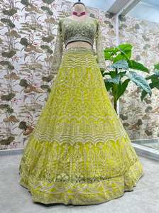 Lehenga Choli traditionnel pour femmes, design brodé décontracté, prêt à porter, cadeau, nouvelle collection, séchage rapide, toutes saisons, coupe classique - Product Image 4