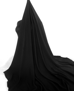 YX1133 65-Inch Width 160gsm Black <strong>Nida</strong> Wrinkle <strong>Fabric</strong> Woven 100% Polyester Soft Crepe Chiffon Arabic Clothing <strong>Fabrics</strong> - Product Image 6