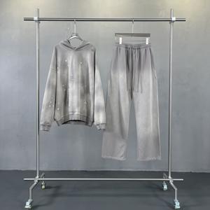 Sudaderas con Capucha Holgadas Personalizadas OEM para Hombre, Estilo Retro Desgastado con Estampado, Unisex, Estilo Urbano Desteñido, Color P, Sudaderas con Capucha Extra Grandes para Hombre - Product Image 6