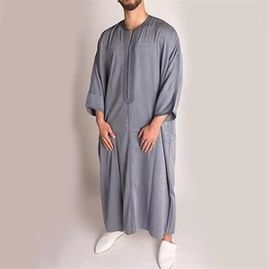 Nouvelle arrivée Thobes pour hommes de toutes les couleurs et tailles personnalisées Confortable Islamique Hommes Plus Size Thobes Thawb Respirant - Product Image 2