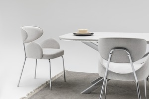 ชุดเฟอร์นิเจอร์ห้องรับประทานอาหารสแตนเลสทันสมัยพร้อมโต๊ะแบบตายตัว1โต๊ะ6เก้าอี้รับประกัน2ปีสำหรับวิลล่าและห้องนั่งเล่น - Product Image 4