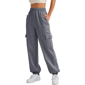 Custom Logo Baggy <b>Joggers</b> Oversized Plain High Waisted Fleece Track Pants <b>Stacked</b> <b>Joggers</b> for Women BY BS 2026 - Product Image 2
